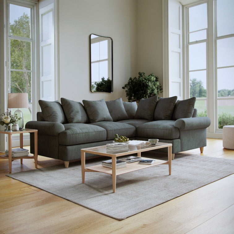 The Great Sofa Company   Brentwood Right Hand Corner Sofa Slate in Size Extra Medium, BrandAlley