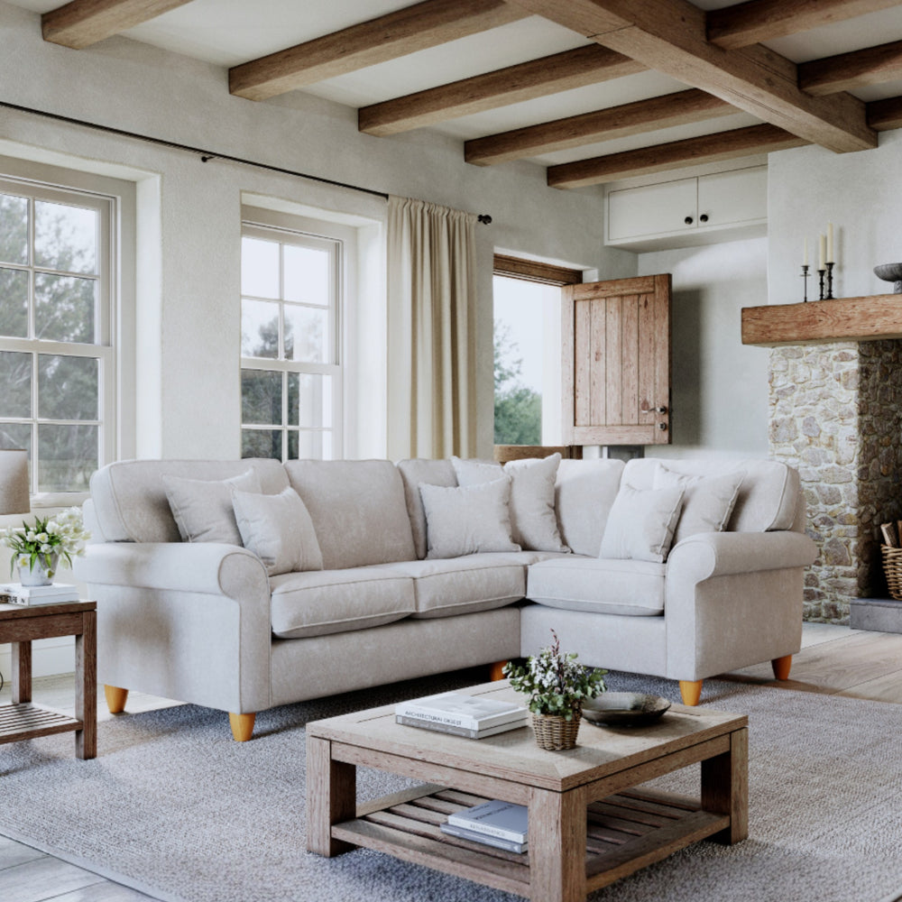 The Great Sofa Company   Abingdon Right Hand Corner Sofa Pearl in Size Extra Medium, BrandAlley