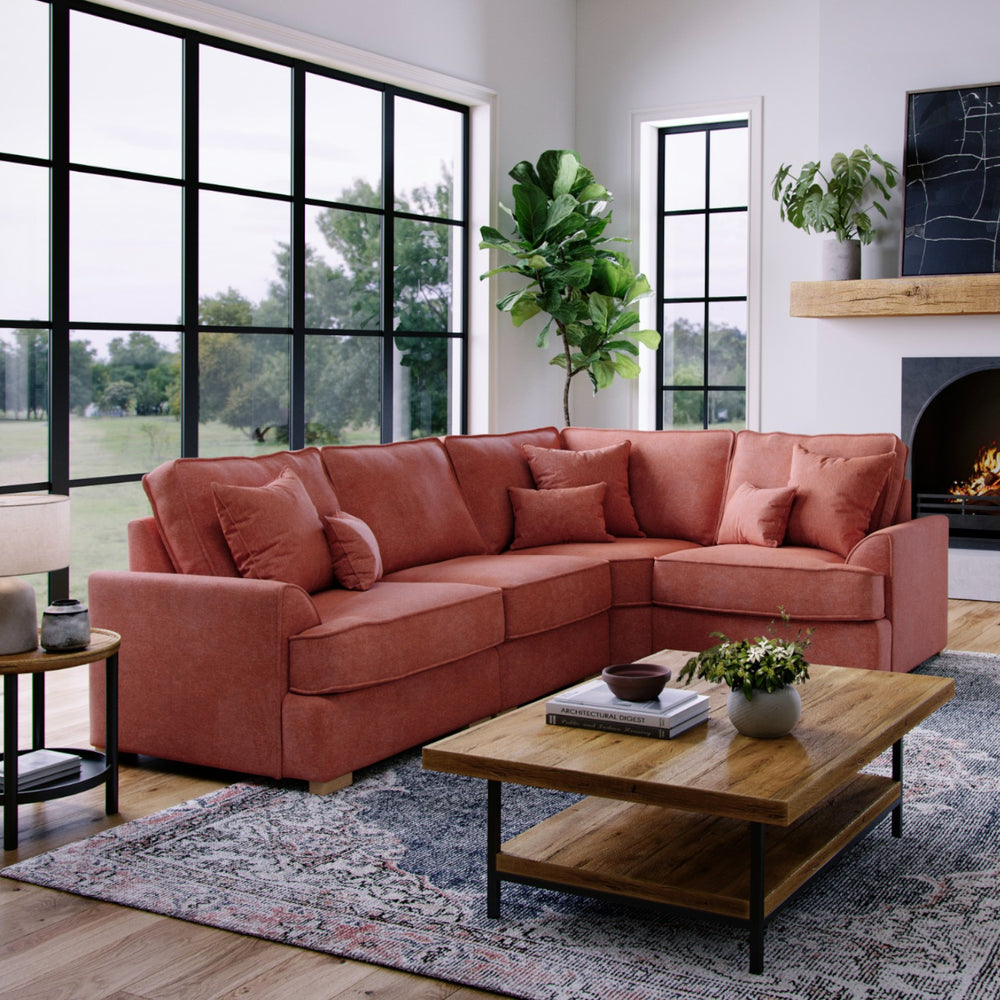 The Great Sofa Company    Red Harrogate Right Hand Corner Sofa Ruby in Size Extra Medium, BrandAlley