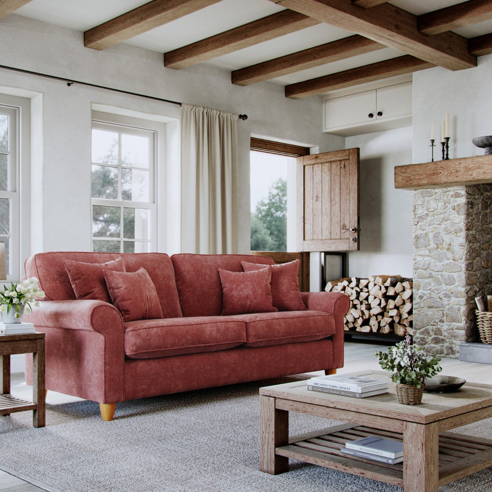 The Great Sofa Company    Orange Abingdon Large Sofa Deep Terra in Size Large, BrandAlley