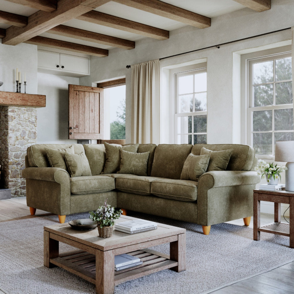 The Great Sofa Company   Abingdon Left Hand Corner Sofa Winter Moss in Size Extra Medium, BrandAlley