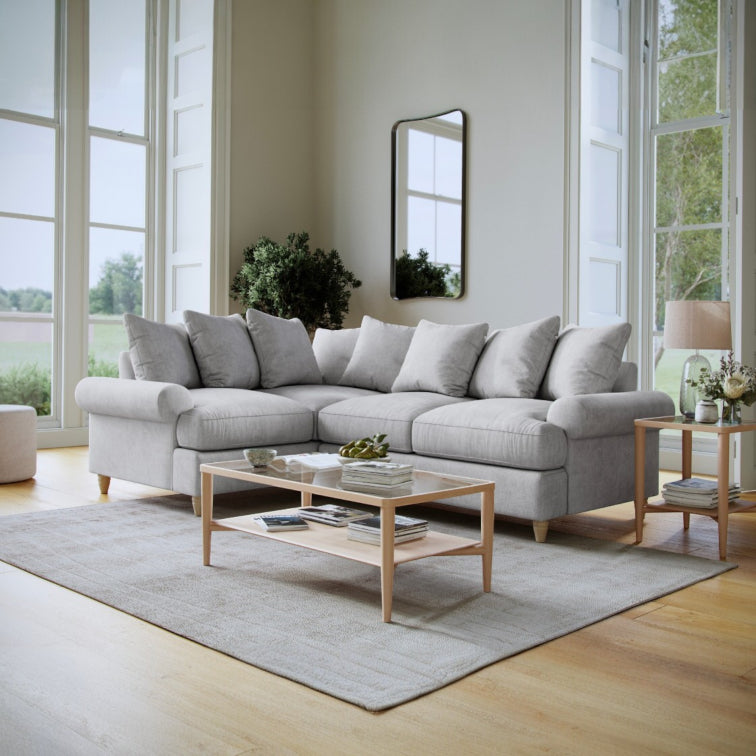 The Great Sofa Company    Silver Brentwood Left Hand Corner Sofa Ashen in Size Extra Medium, BrandAlley