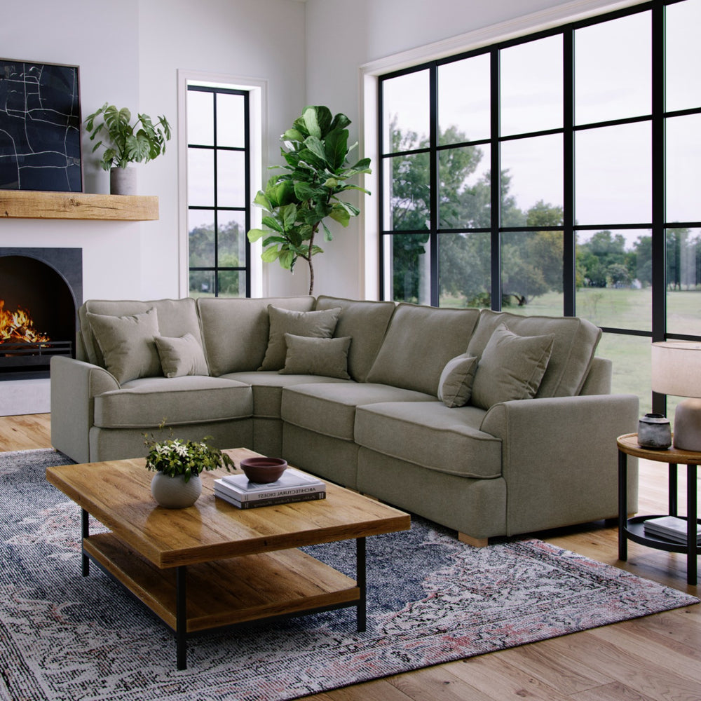 The Great Sofa Company   Harrogate Left Hand Corner Sofa Fossil in Size Extra Medium, BrandAlley