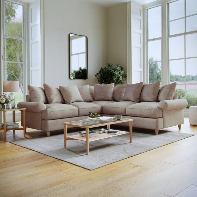 The Great Sofa Company   Brentwood Large Corner Sofa Beige in Size Large, BrandAlley