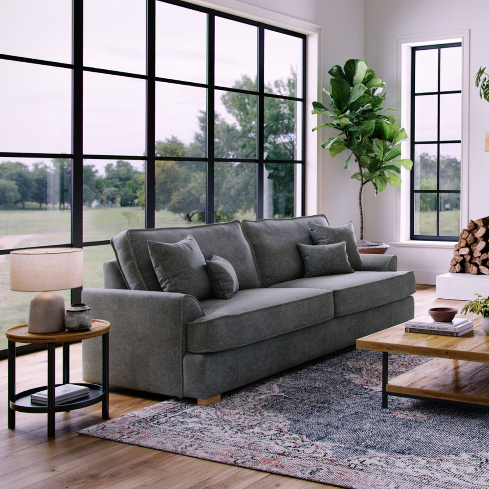 The Great Sofa Company    Charcoal Harrogate Large Sofa Steel in Size Large, BrandAlley