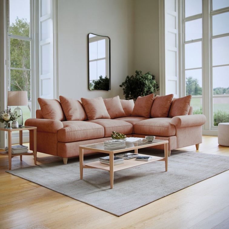 The Great Sofa Company    Orange Brentwood Right Hand Corner Sofa Coral in Size Extra Medium, BrandAlley