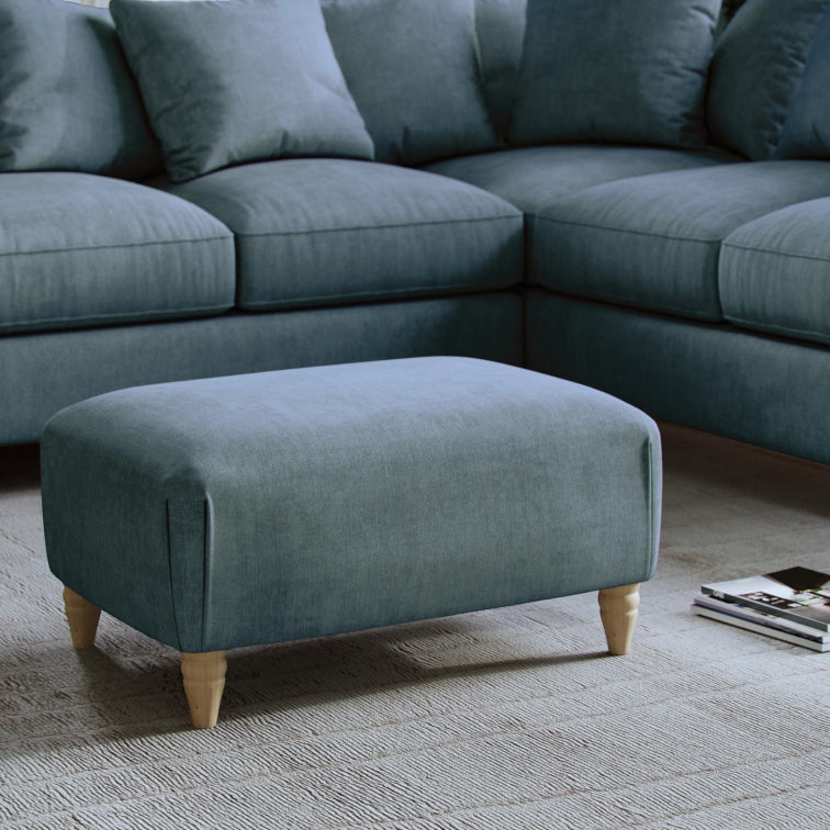 The Great Sofa Company   Brentwood Footstool Denim in Size Extra Medium, BrandAlley