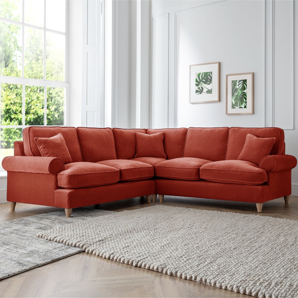 The Great Sofa Company    Red The Bromfield Large Corner Sofa Apricot in Size Large, BrandAlley