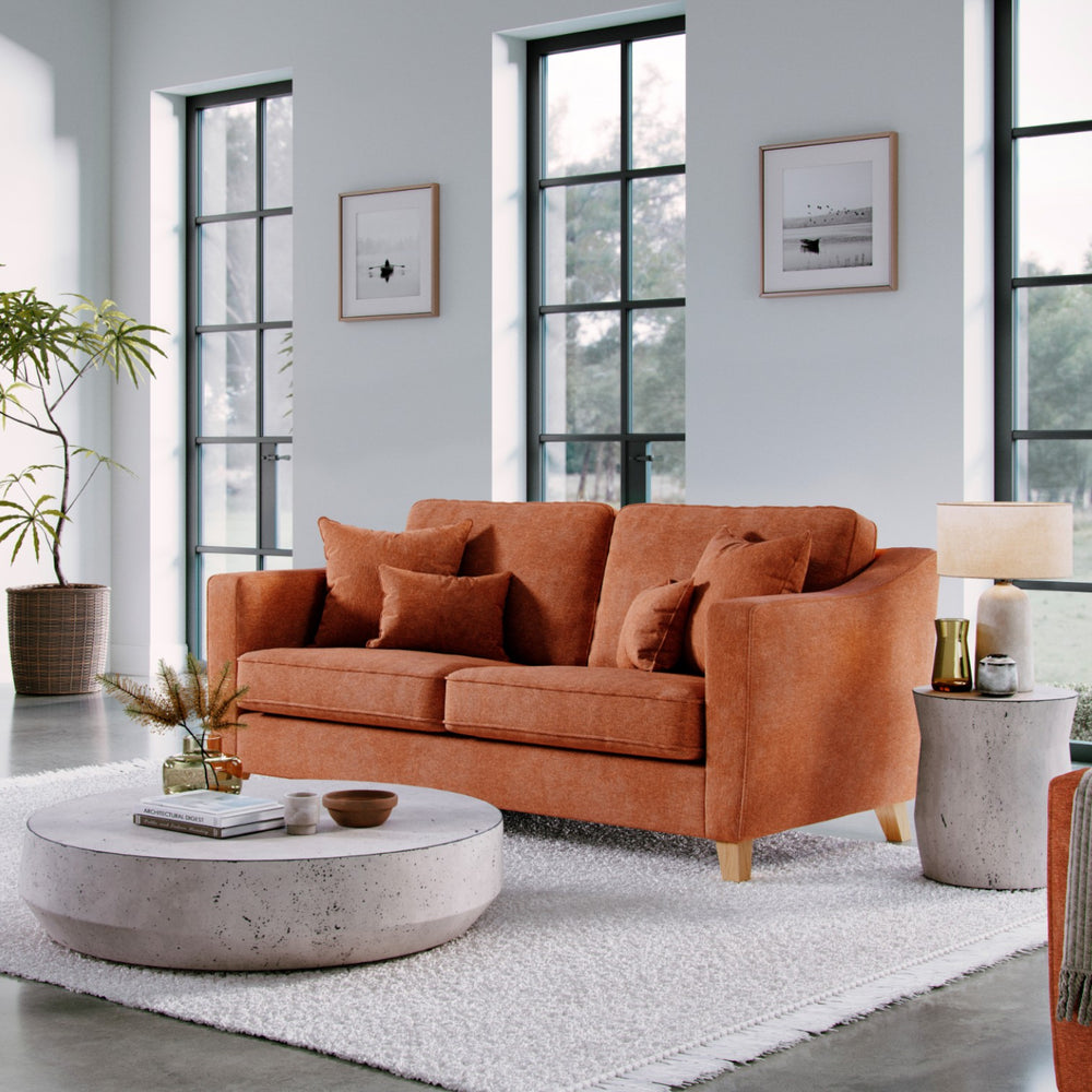 The Great Sofa Company    Orange The Elton Medium Sofa Terracota in Size Medium, BrandAlley