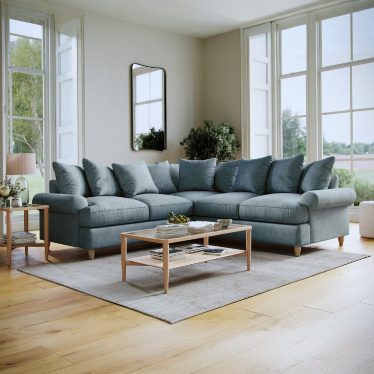 The Great Sofa Company   Brentwood Large Corner Sofa Denim in Size Large, BrandAlley