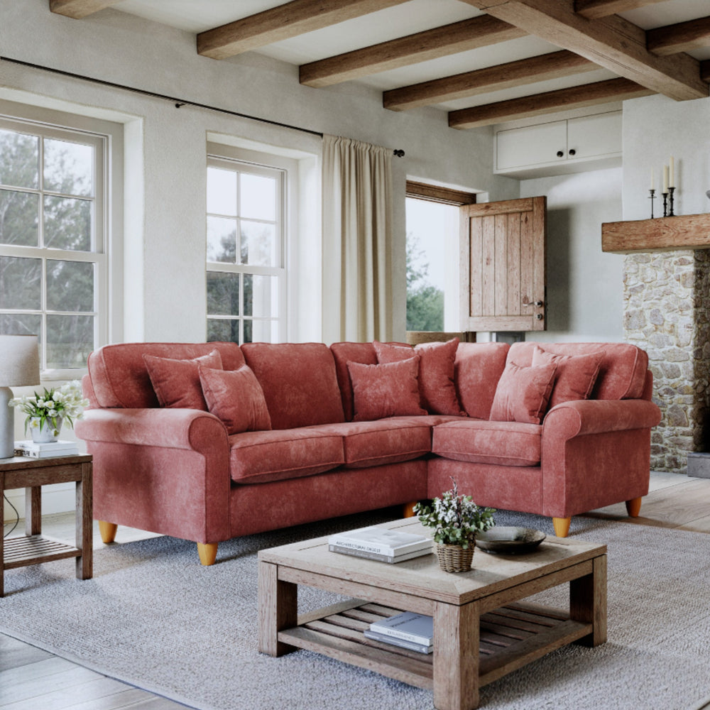 The Great Sofa Company    Orange Abingdon Right Hand Corner Sofa Deep Terra in Size Extra Medium, BrandAlley
