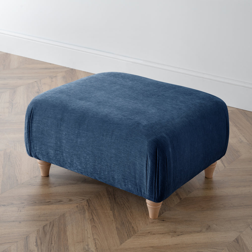 The Great Sofa Company    Navy The Bromfield Footstool in Size Extra Medium, BrandAlley