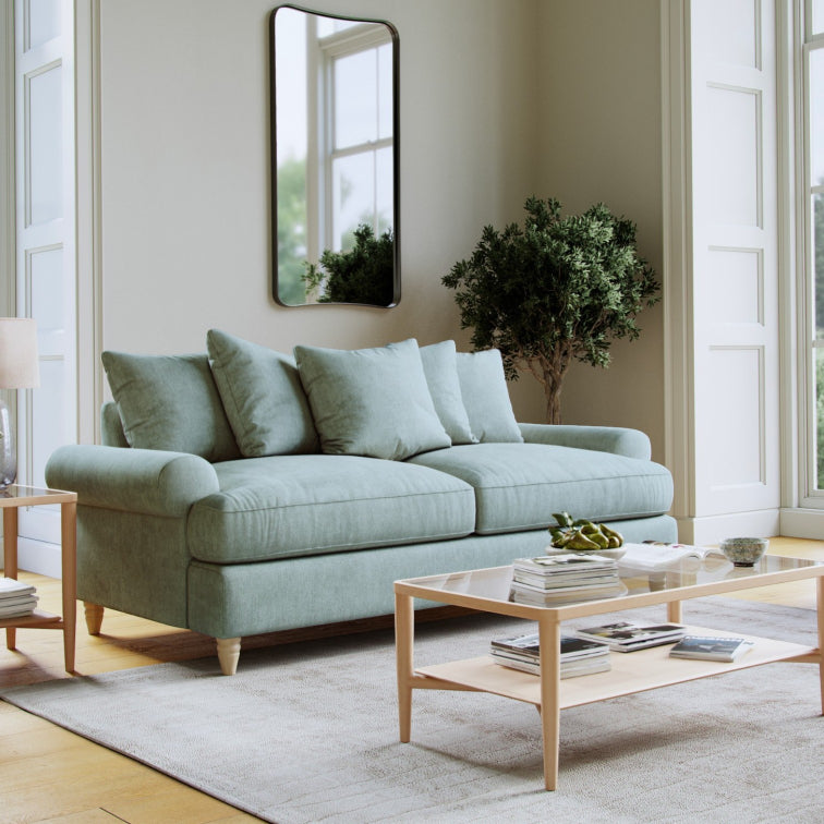 The Great Sofa Company    Blue Brentwood Large Sofa Aqua in Size Large, BrandAlley