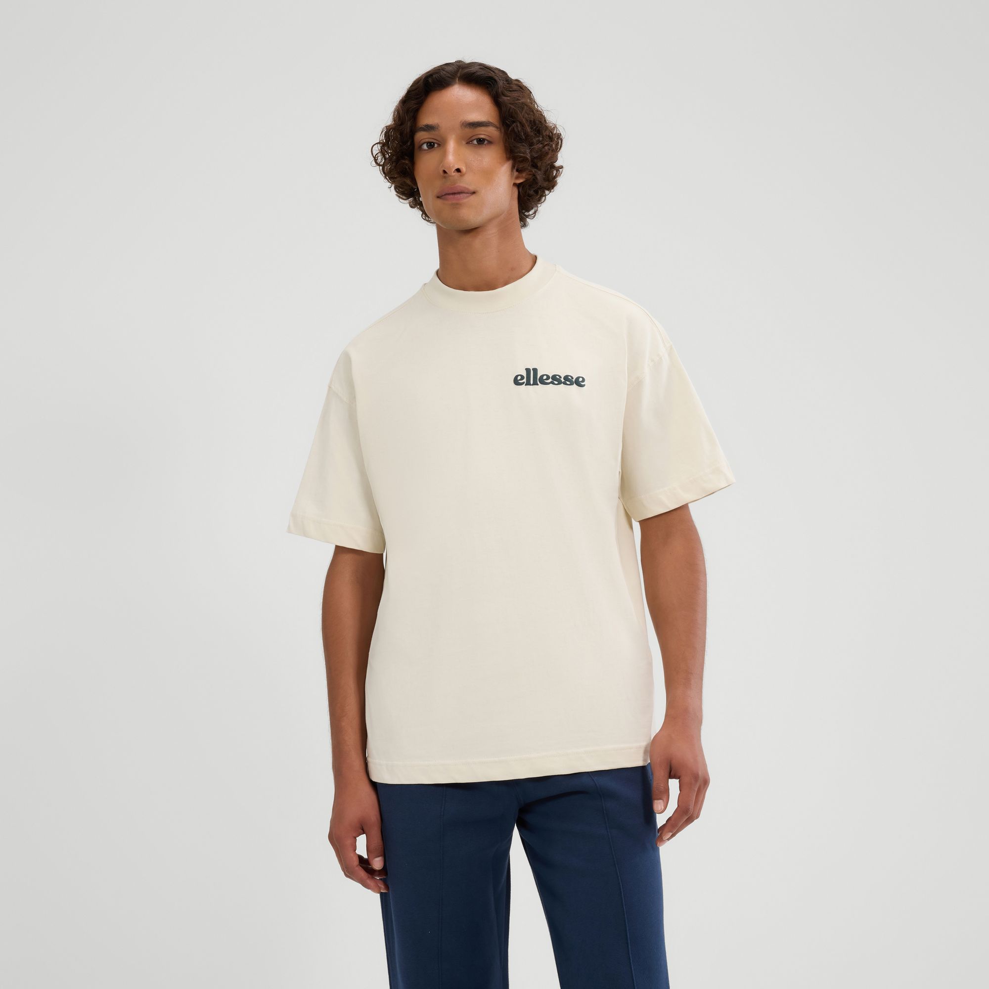 Ellesse Men's   Ivory Entriamo Tee in Size L, BrandAlley
