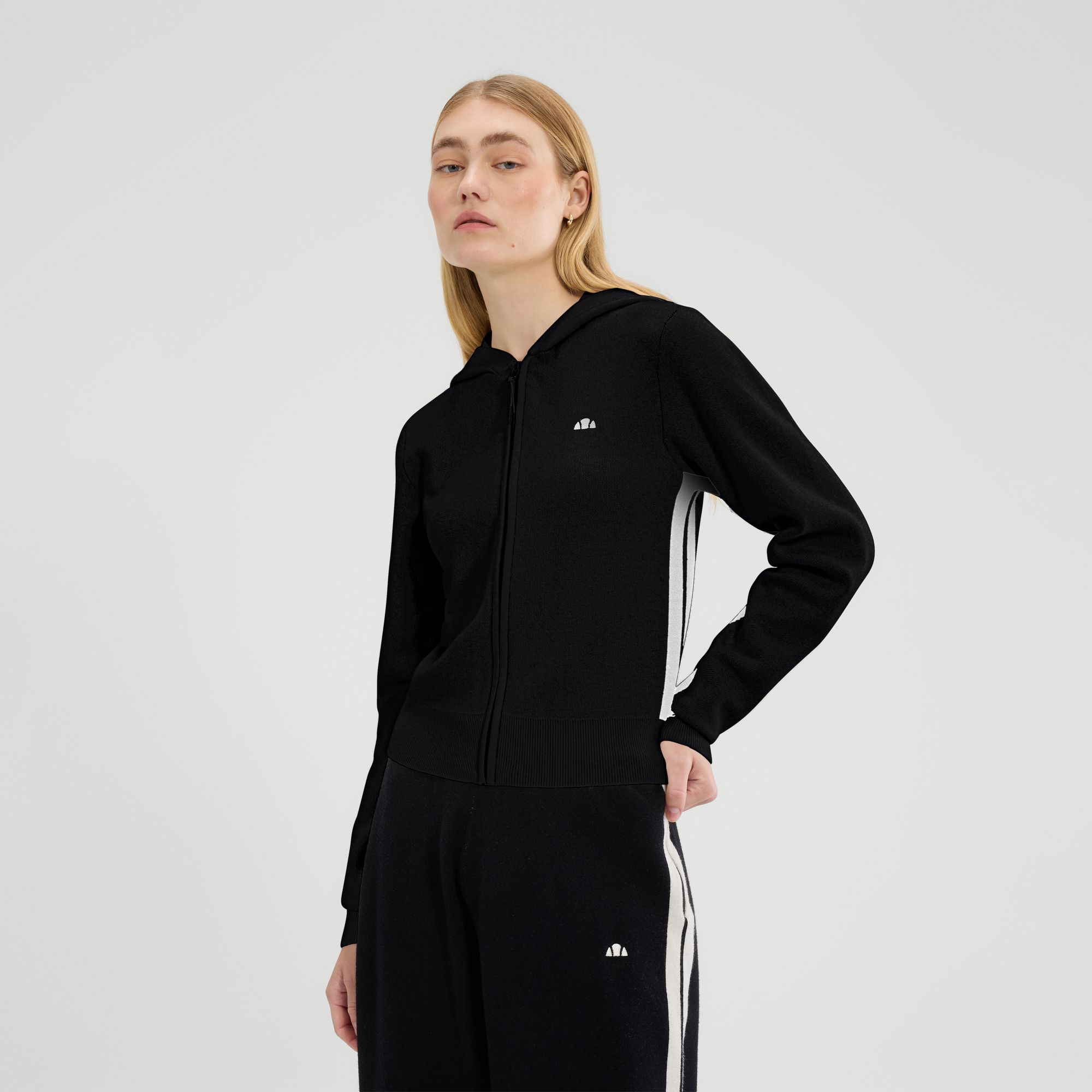 Ellesse Women's   Black Laneisa Knitted Fz Hoodie in Size 6, BrandAlley