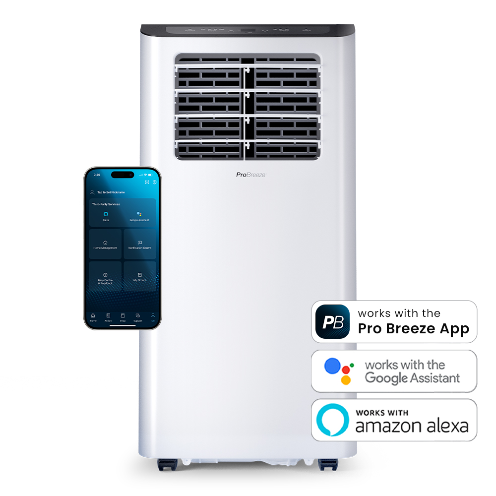 Pro Breeze   12000 BTU 3-in-1 Portable Air Conditioner with Dehumidification Function - Smart Wifi App , BrandAlley