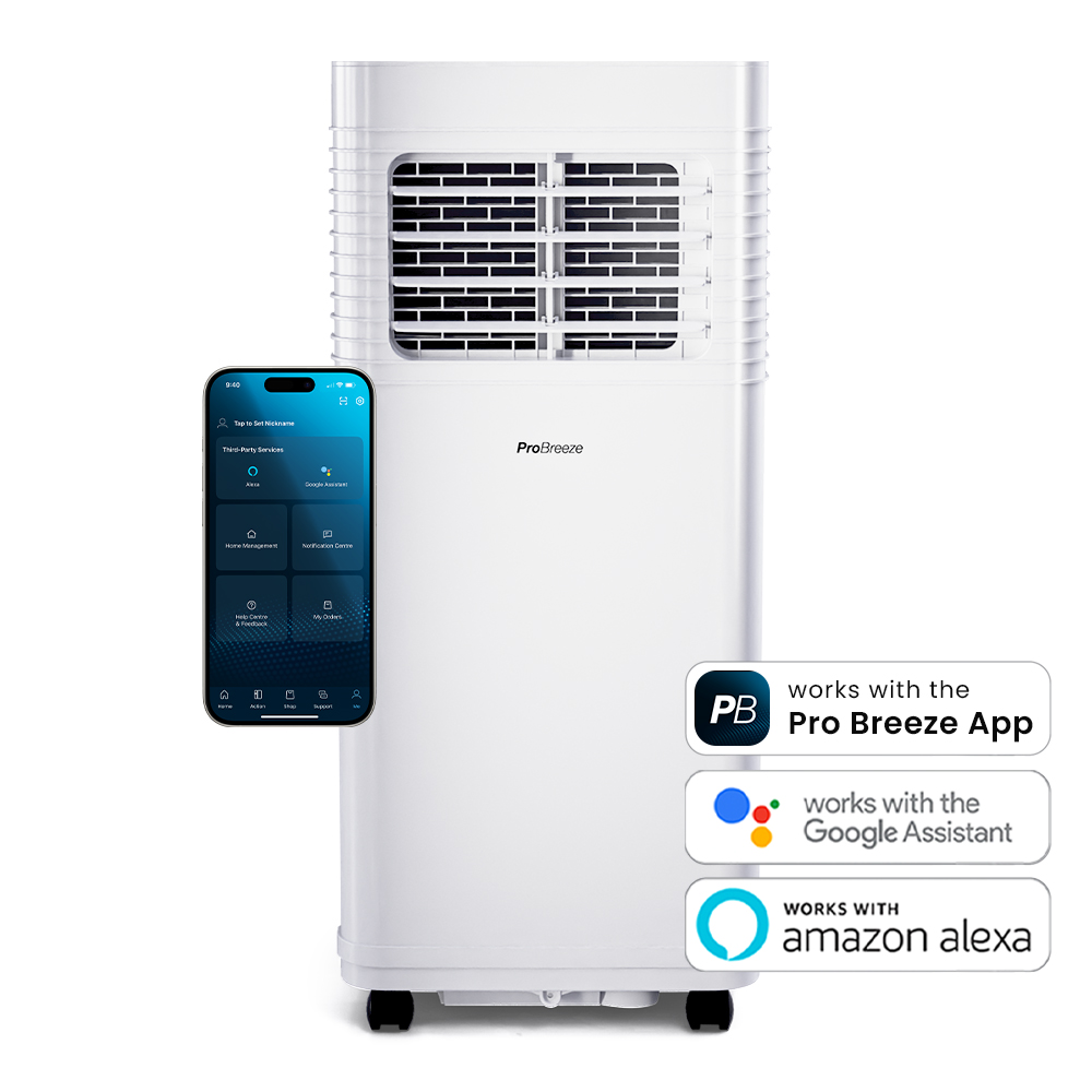 Pro Breeze   5000 BTU 3-in-1 Portable Air Conditioner with Dehumidification Function - Smart Wifi App , BrandAlley