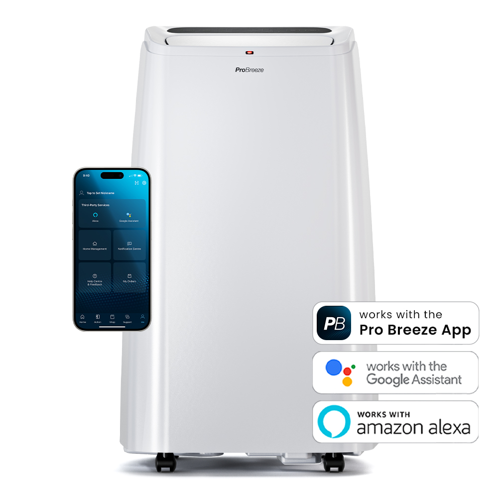 Pro Breeze   12000 BTU 4-in-1 Portable Air Conditioner Heater with Dehumidification Function - Smart Wifi App , BrandAlley