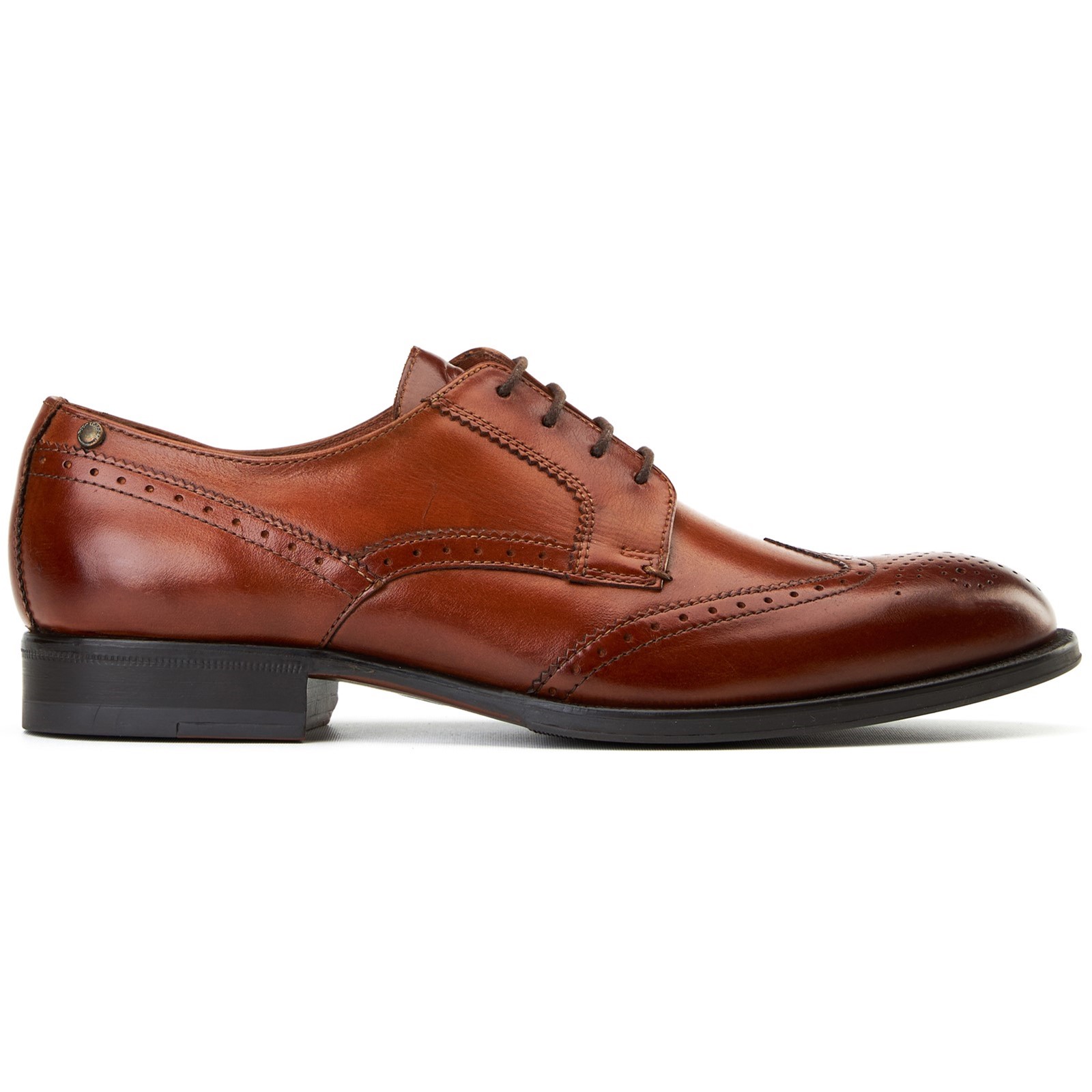 Base London Men's   Brown Tan Bell Brogue Shoe in Size 7, BrandAlley