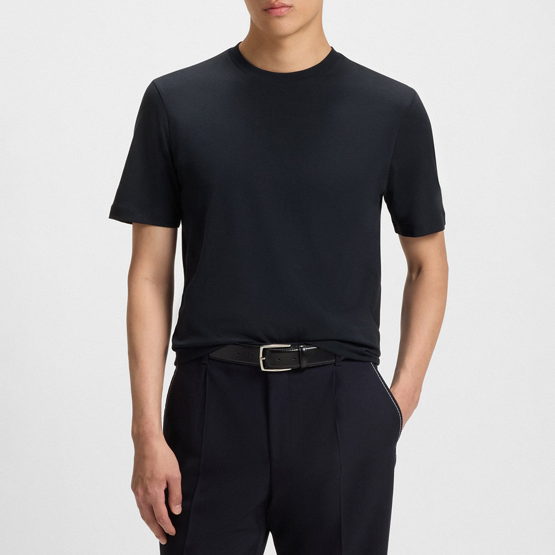 BOSS Men's  Navy Thompson Cotton T-Shirt in Size XL, BrandAlley