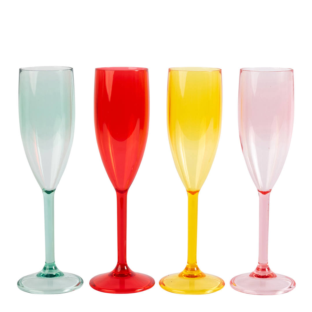 Beau & Elliot     Strawberries & Cream  Flutes in Size Set of 4, BrandAlley