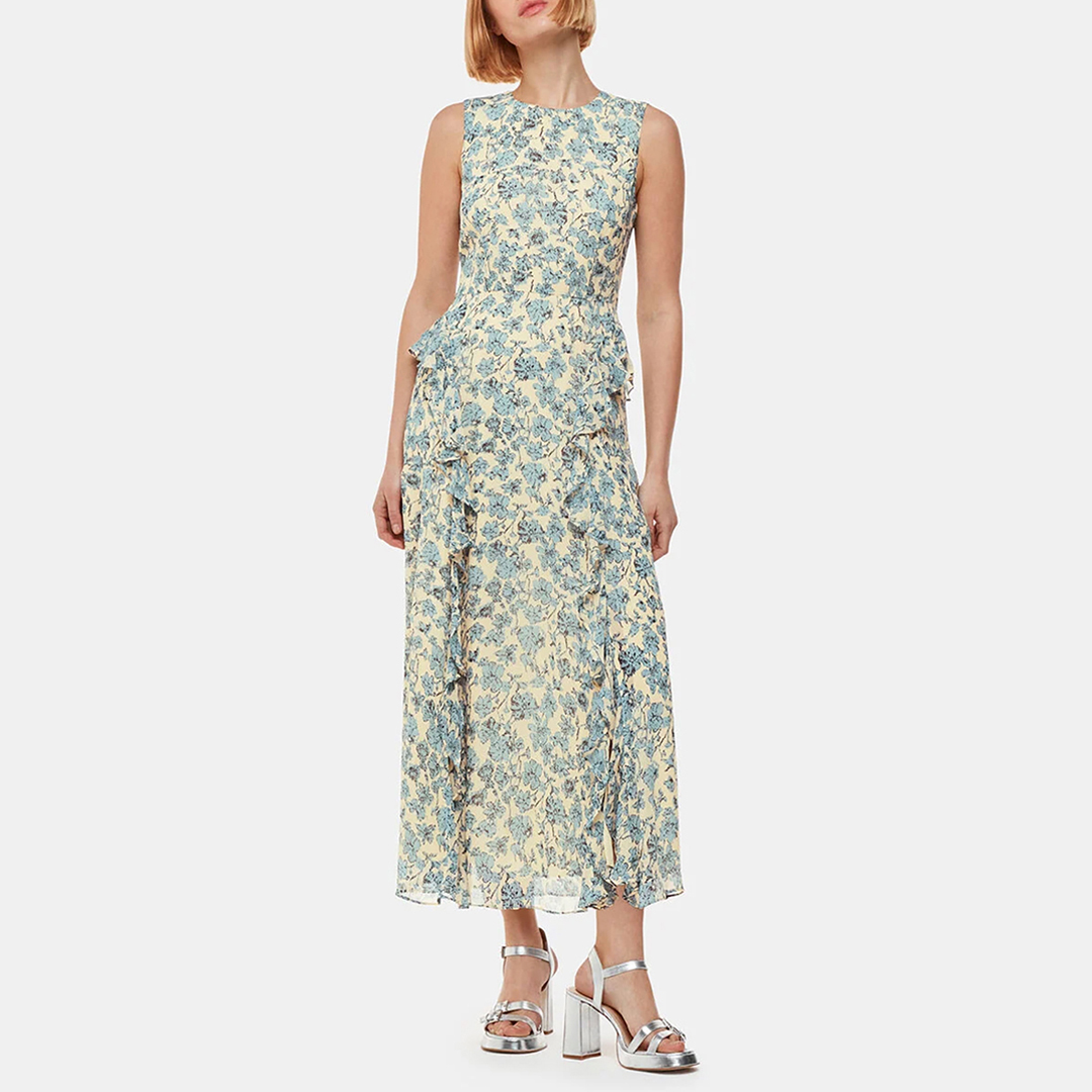WHISTLES Women's    Shaded Floral Nellie Dress in Size 16, BrandAlley