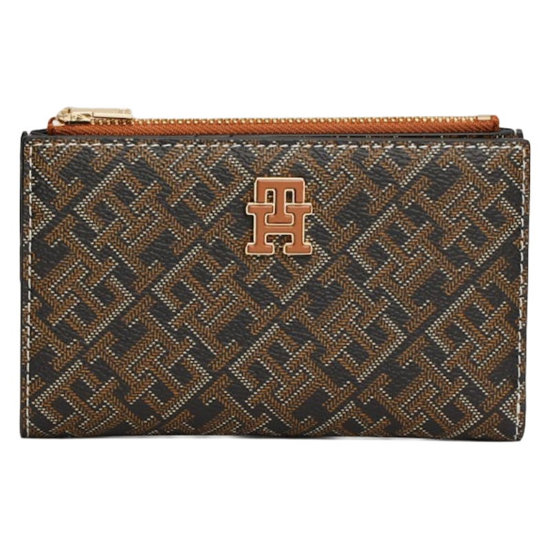 Tommy Hilfiger Women's  Monoplay Slim Purse Black/Brown  in Size 14.5cm, BrandAlley