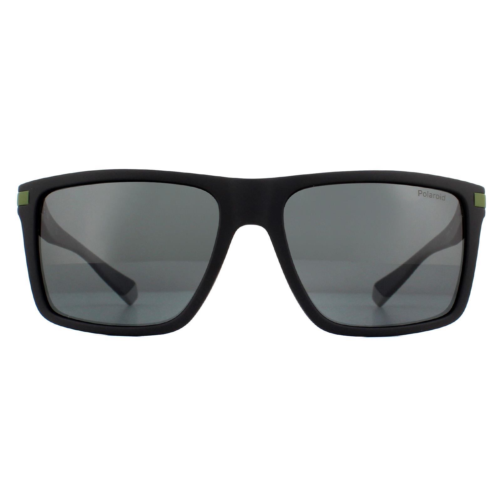Polaroid Men's  Rectangle Male Black Green Polarised PLD 2098/S Sunglasses , BrandAlley