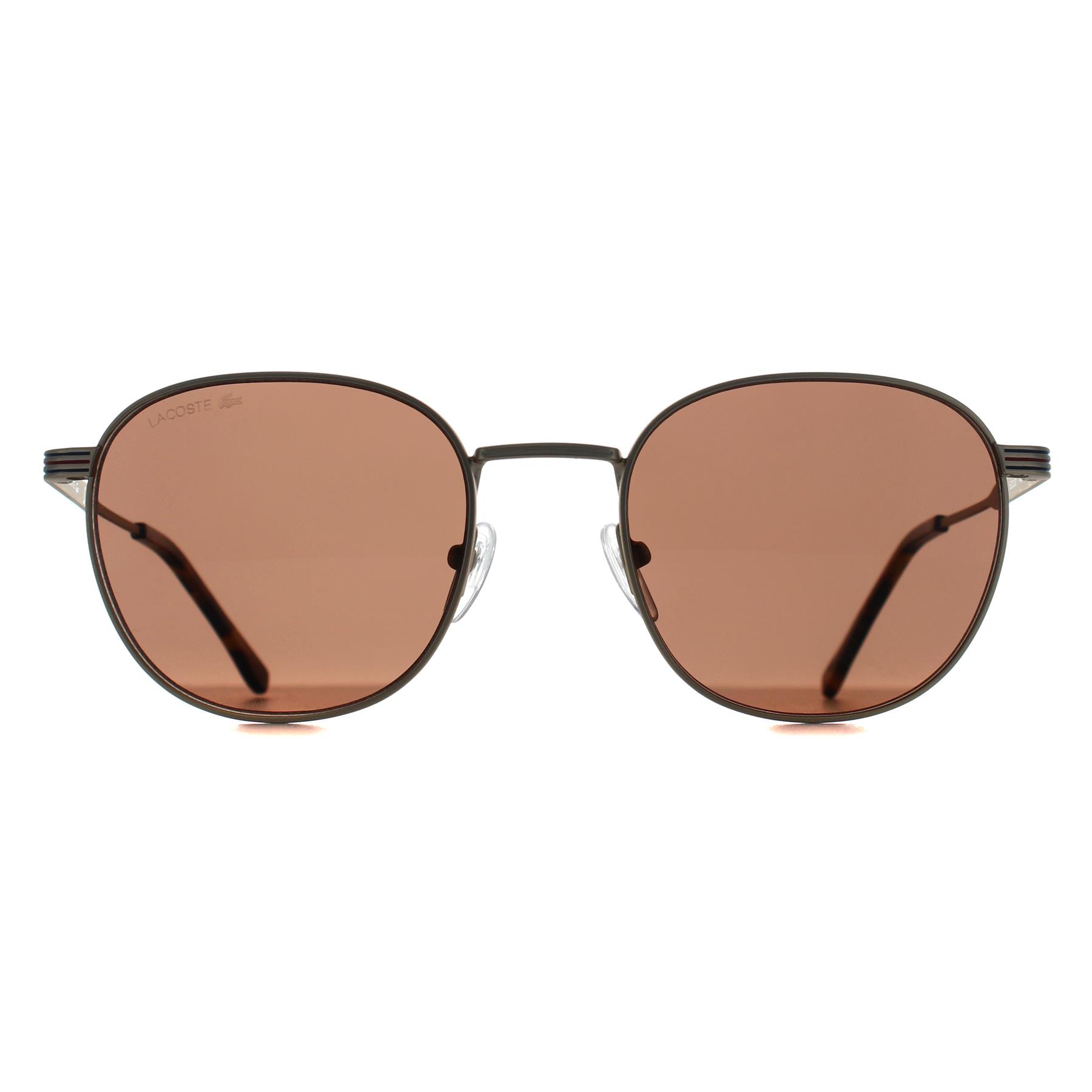 Lacoste Men's   Gold Oval Brown L251s Sunglasses , BrandAlley