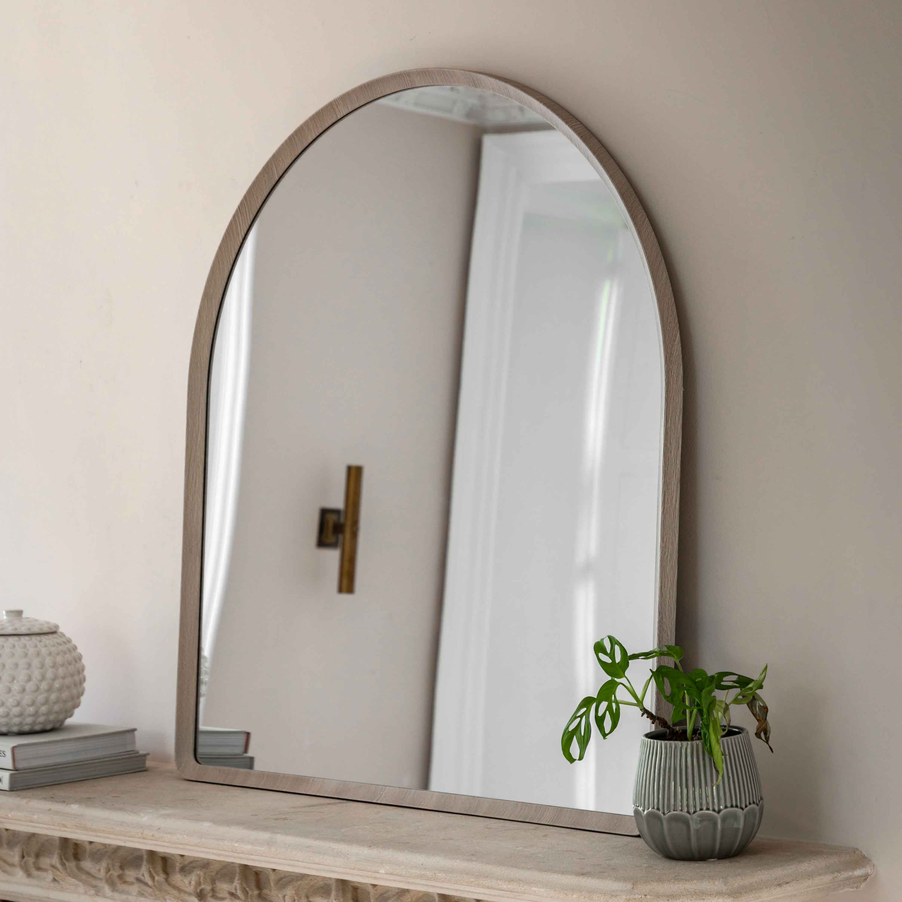 Gallery Living    Grey Syzygy Overmantle Mirror - H:100 X W:90cm in Size +44, BrandAlley