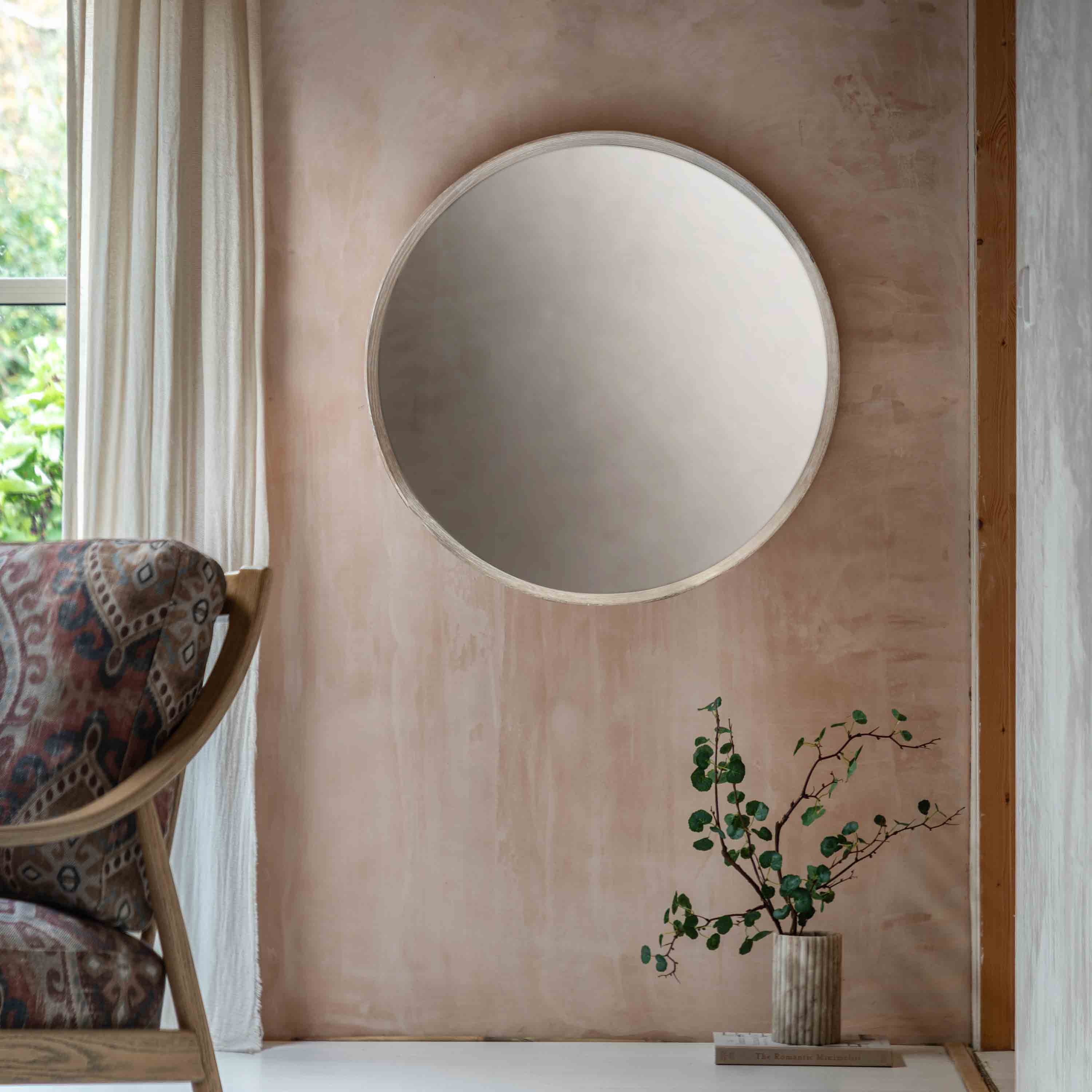 Gallery Living   Halcyon Round Mirror - 80cm in Size 80cm, BrandAlley