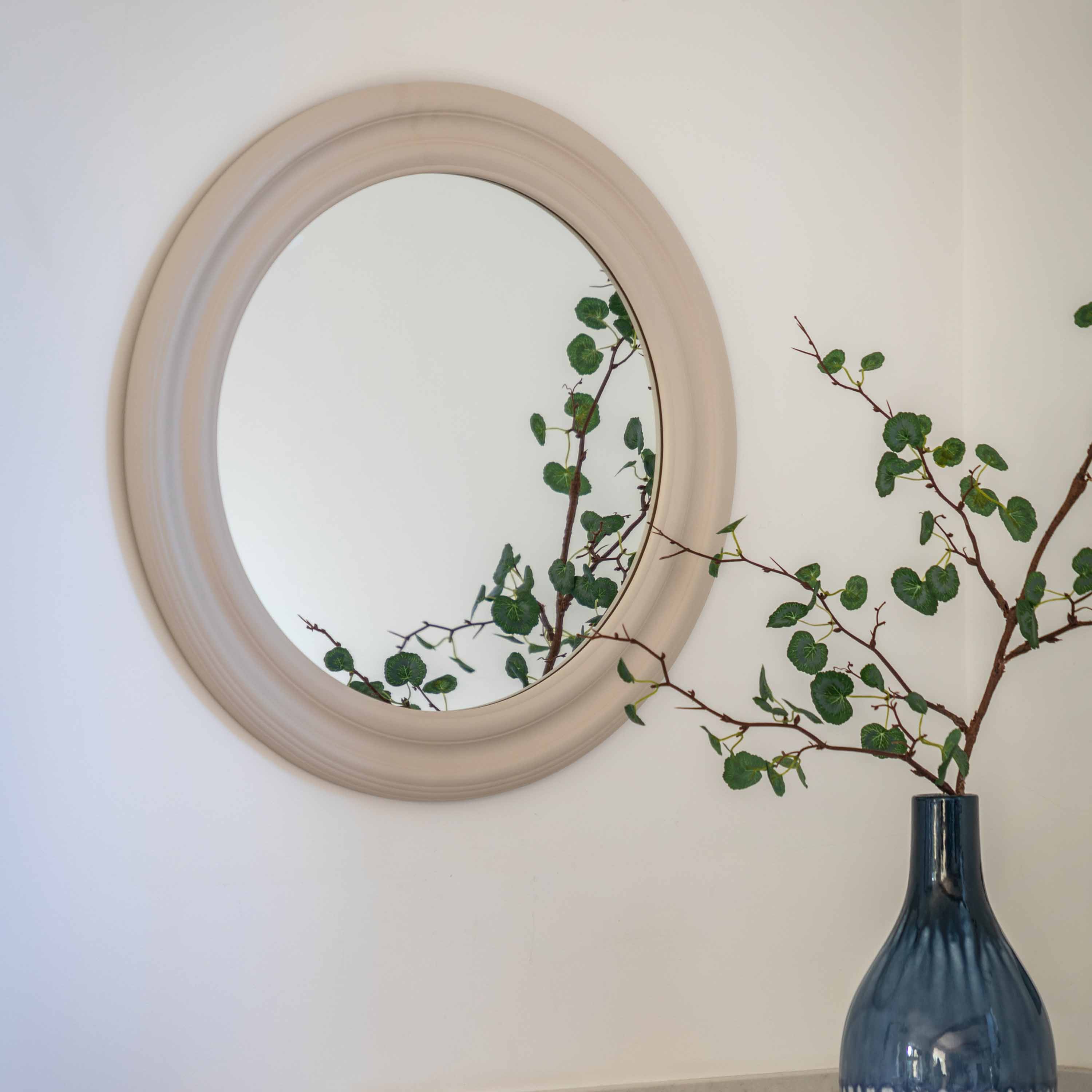 Gallery Living    Beige Surtout Round Mirror - 60Cm in Size 60cm, BrandAlley