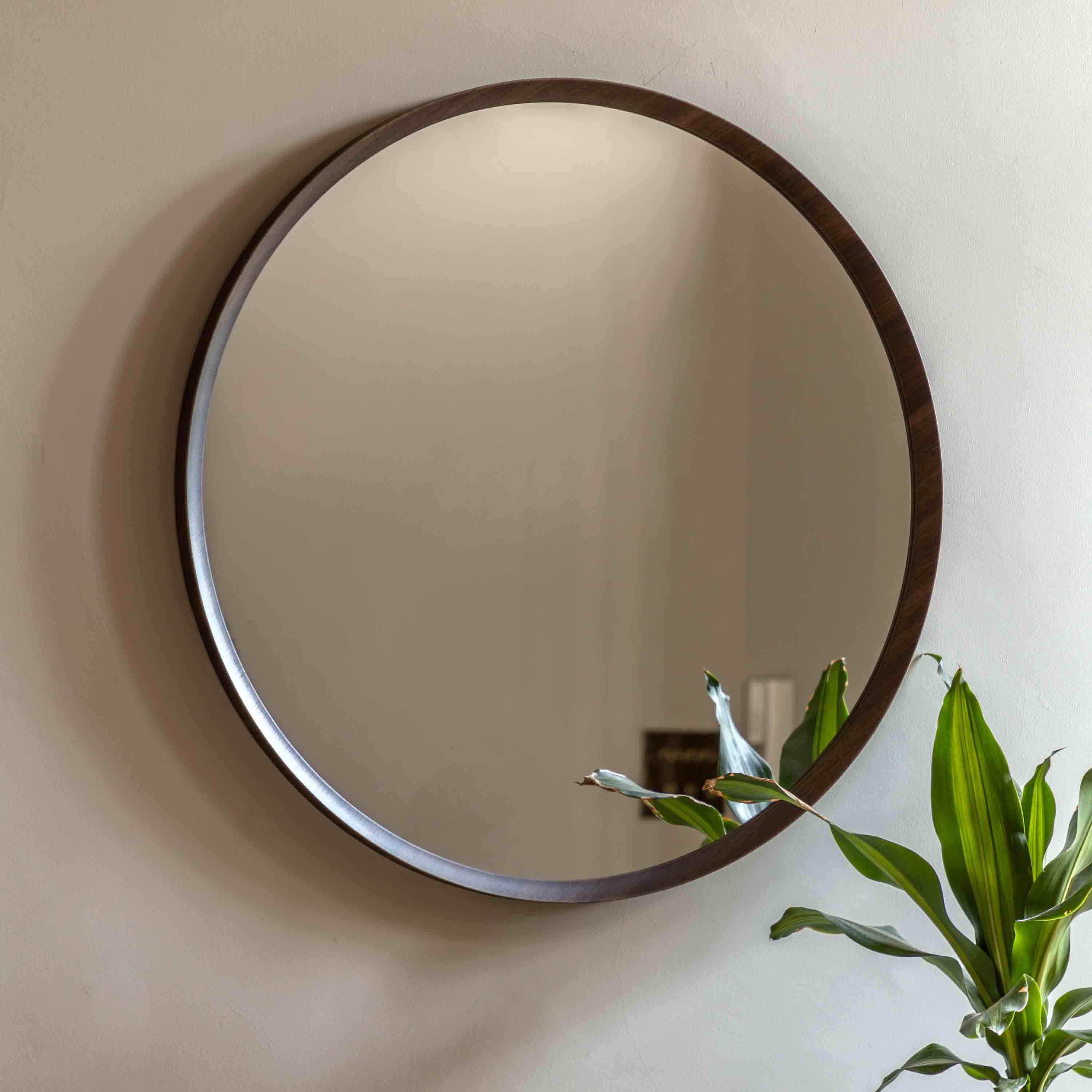 Gallery Living    Brown Widdershins Round Mirror - 80Cm in Size 80cm, BrandAlley