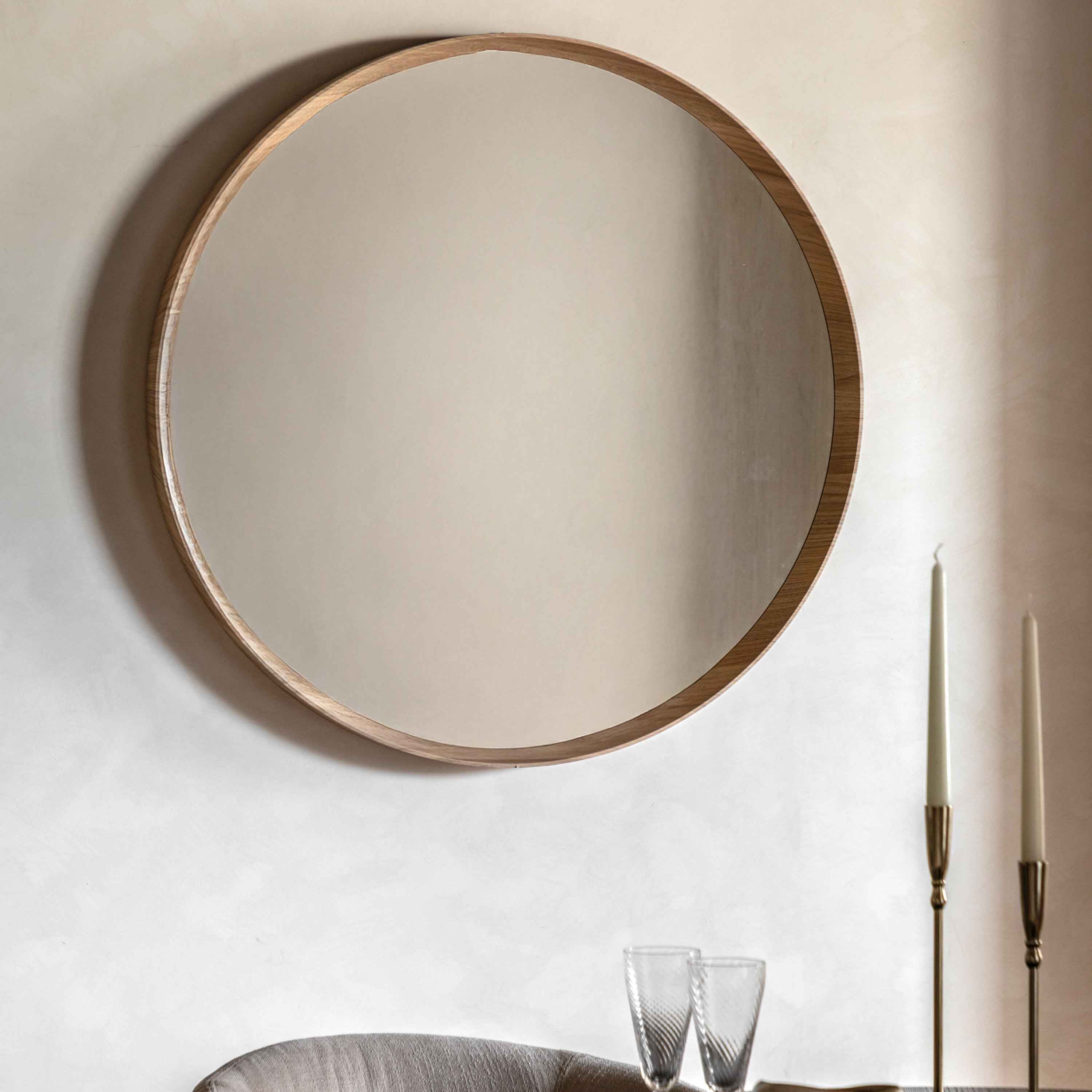 Gallery Living   Cinnabar Round Mirror - 90cm in Size 90cm, BrandAlley