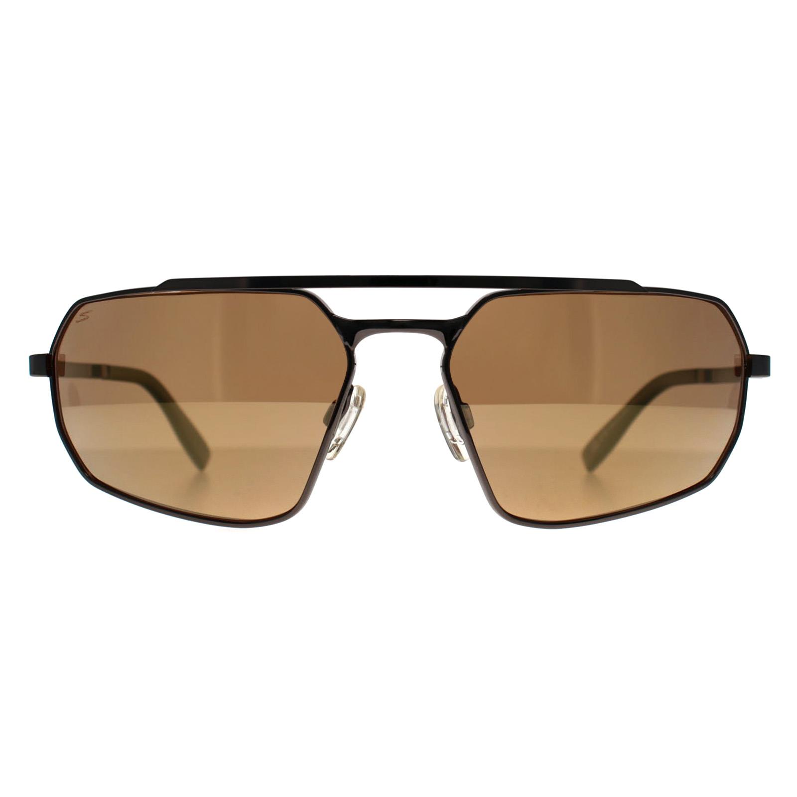 Serengeti Men's   Grey Rectangle Male Gold Photochromic Hinkley Sunglasses , BrandAlley