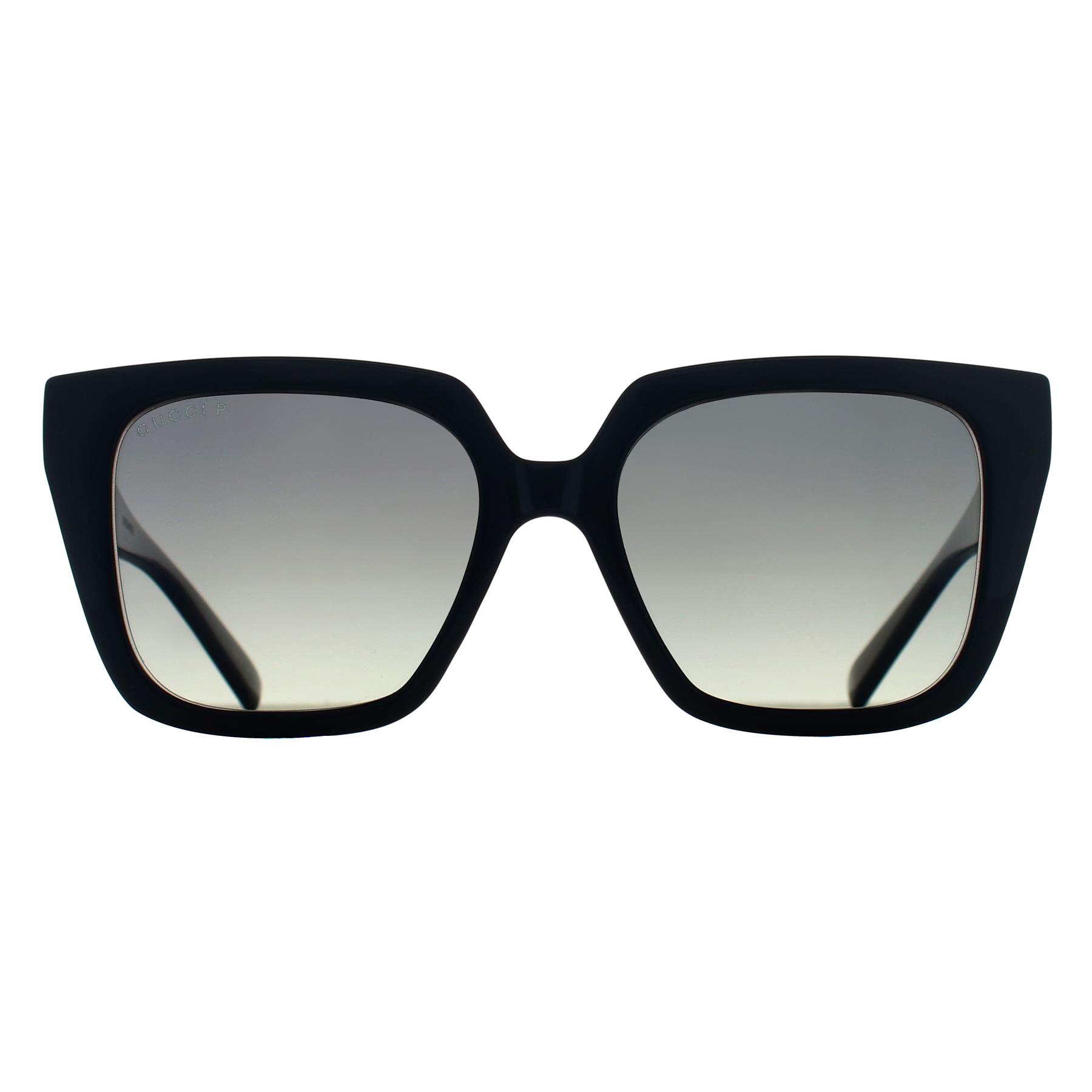 Gucci Women's  Square Female Black Grey Polarised GG2102S Sunglasses , BrandAlley