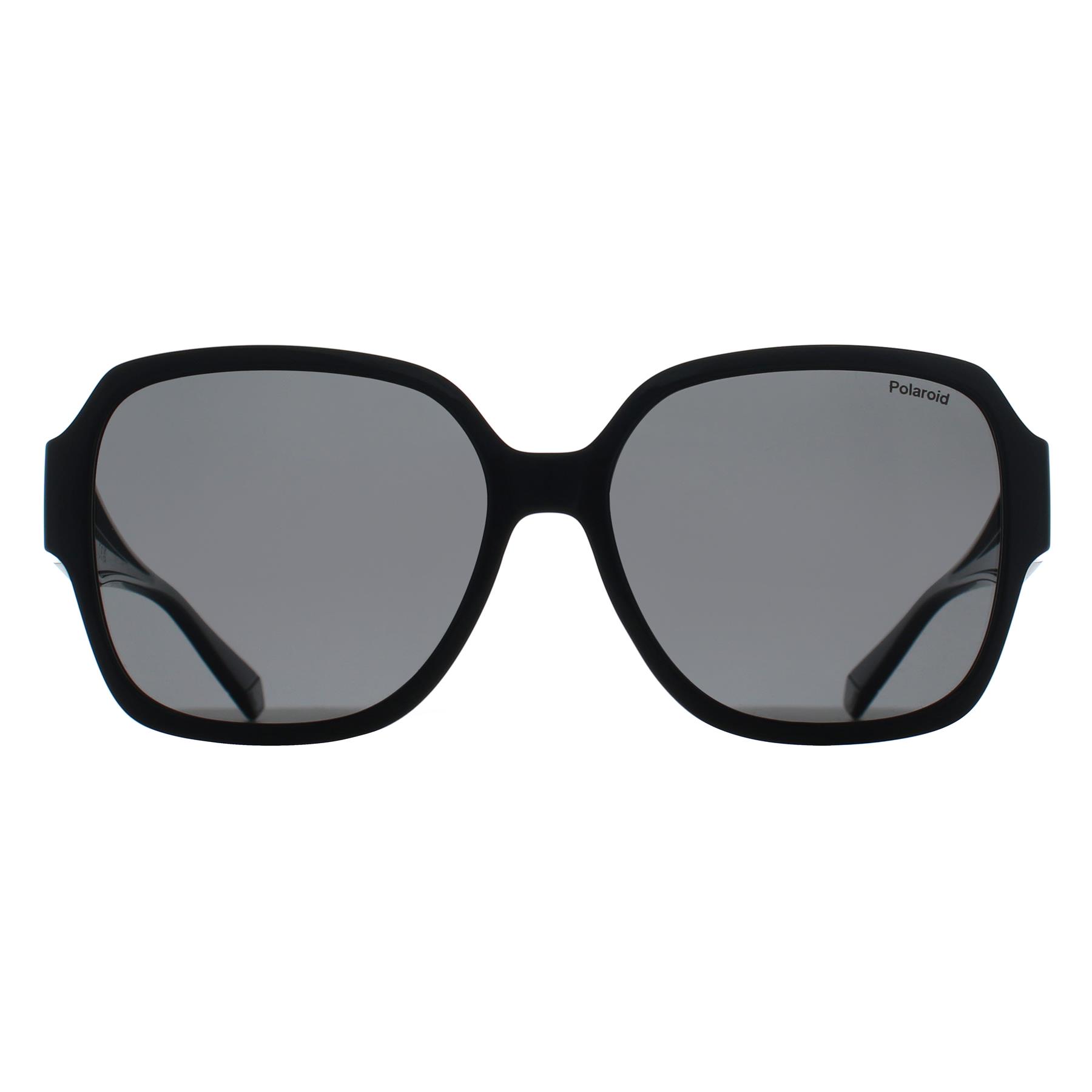 Polaroid Women's   Black Square Gray Polarised Pld 9021/S Sunglasses , BrandAlley