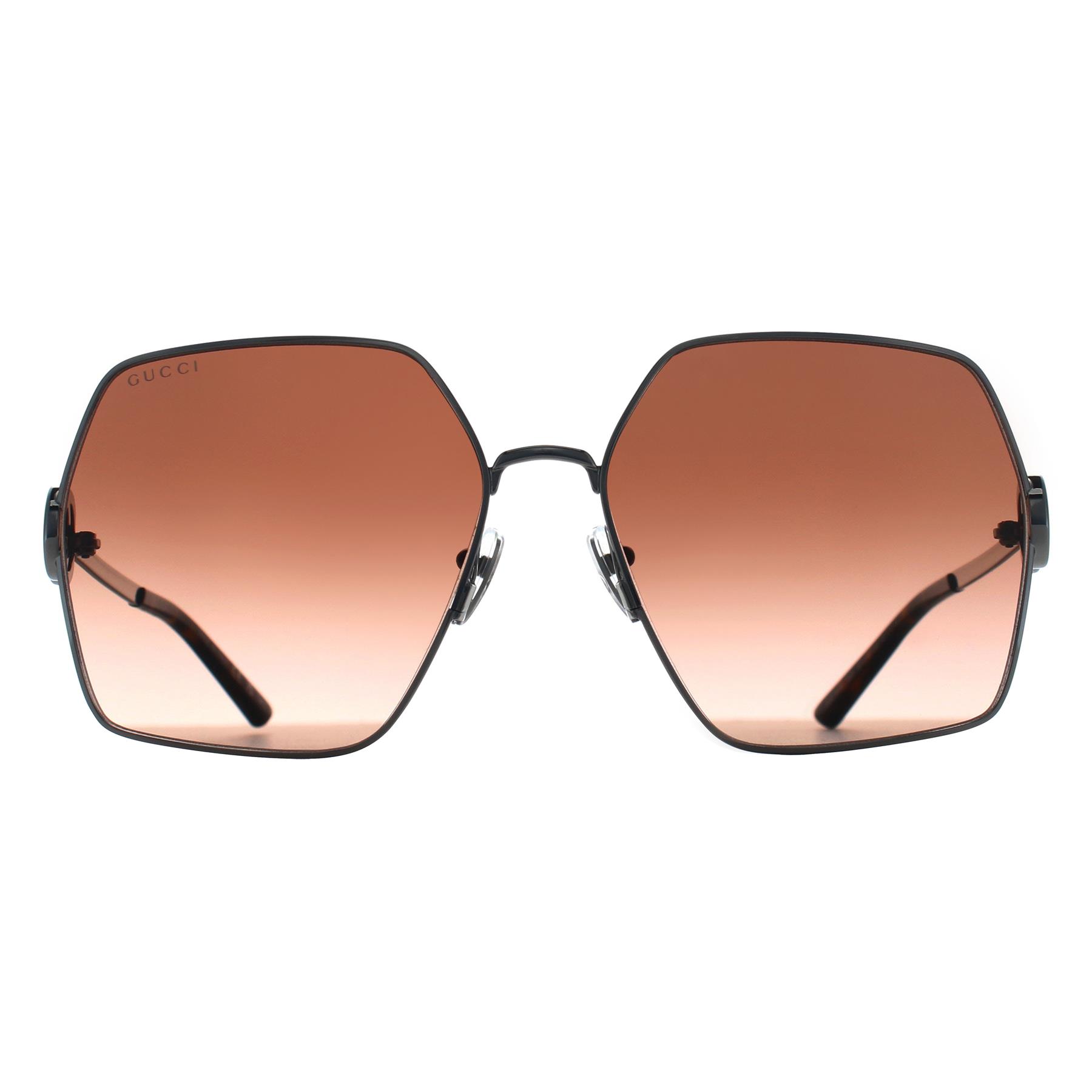 Gucci Women's   Silver Square Brown Gradient Gg2163s Sunglasses , BrandAlley