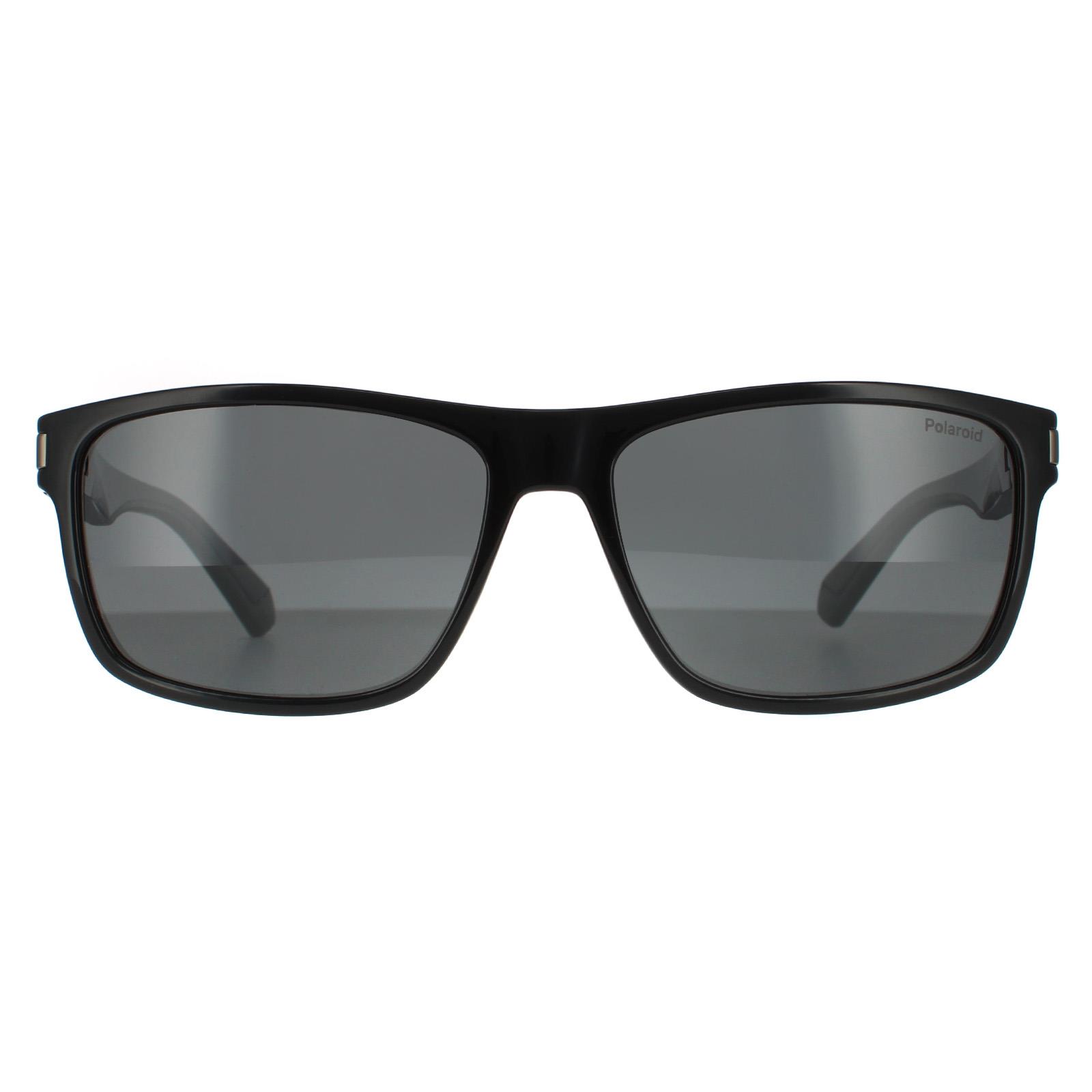 Polaroid Men's   Black Rectangle Male Gray Polarised Pld 2121/S Sunglasses , BrandAlley