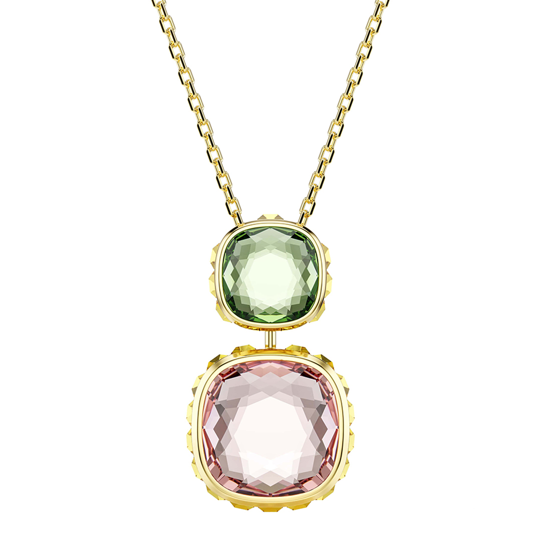 SWAROVSKI Women's   Gold 18K & ed Chroma Pendant Necklace in Size 42, BrandAlley