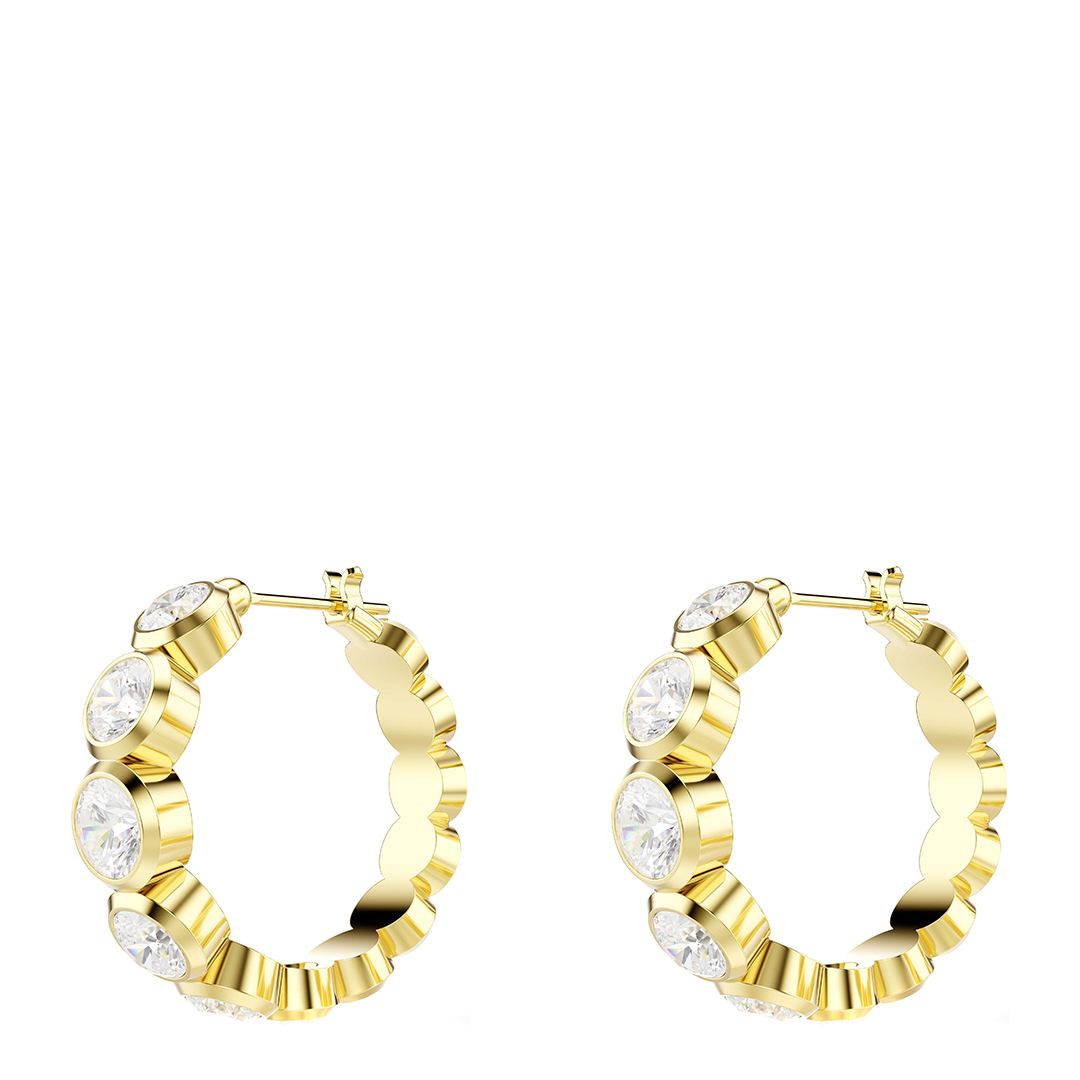 SWAROVSKI Women's  18K Gold Finish Imber Hoop Earrings in Size 2.4, BrandAlley