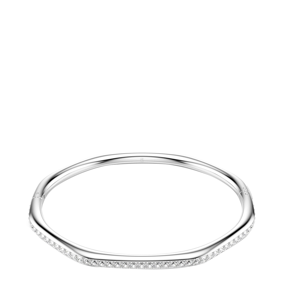 SWAROVSKI Women's   Silver Octagon Shape Dextera Bangle in Size 17cm, BrandAlley