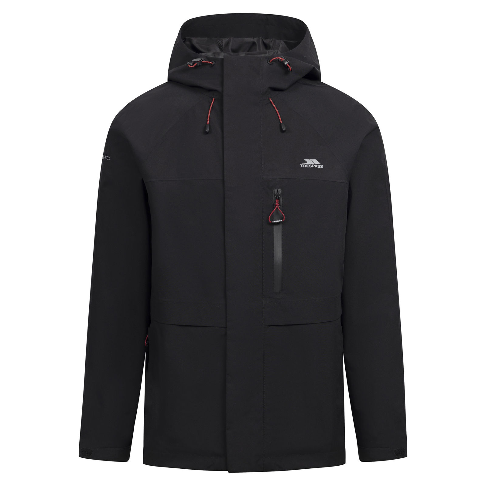 Trespass Men's   Black Waterproof Jacket Carnish Mixed in Size XL, BrandAlley