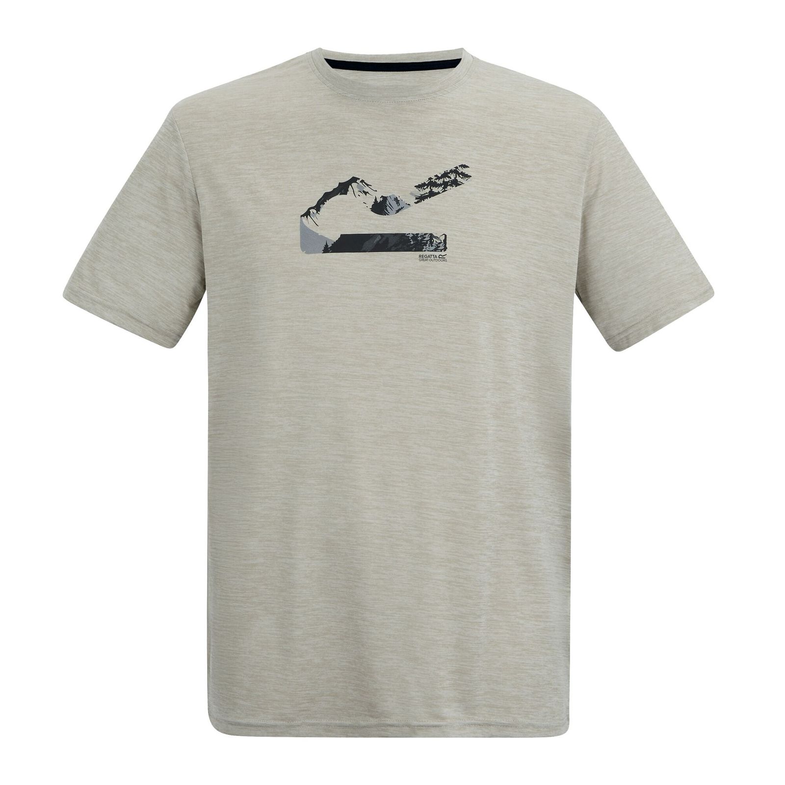 Regatta Men's  T-Shirt Fingal Polyester Abbeystone Marl in Size 4XL, BrandAlley