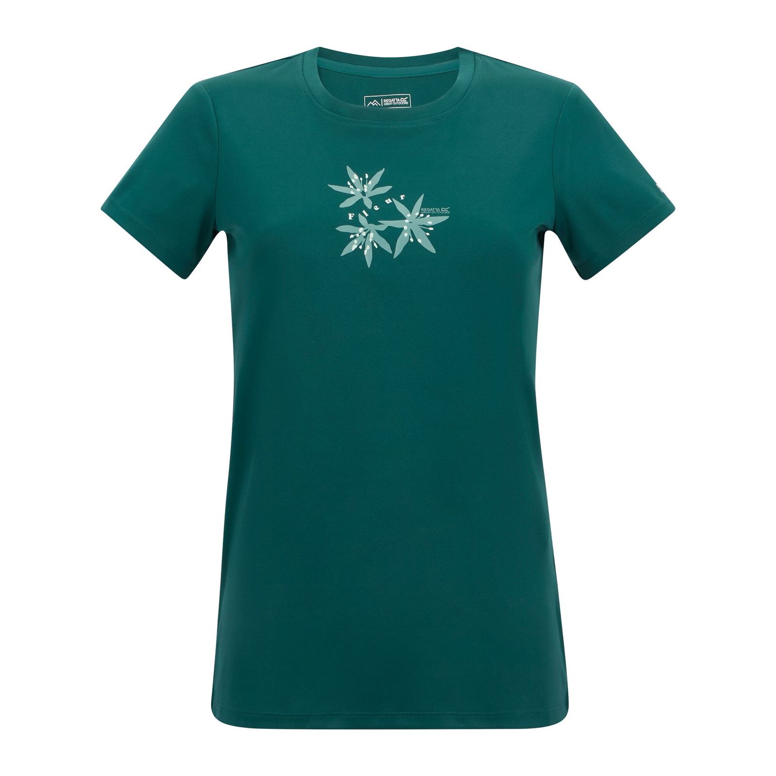 Regatta Women's   Green T-Shirt Fingal Polyester Mediterranean in Size 8, BrandAlley