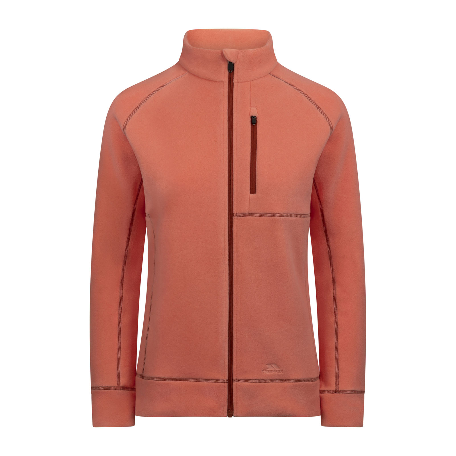 Trespass Women's  Fleece Jacket Script Recycled Polyester Burnt Sienna in Size XL, BrandAlley