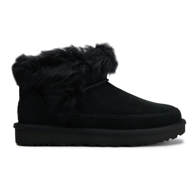 UGG Women's   Black ® Classic Ultra Mini Chalet Boots in Size 4, BrandAlley