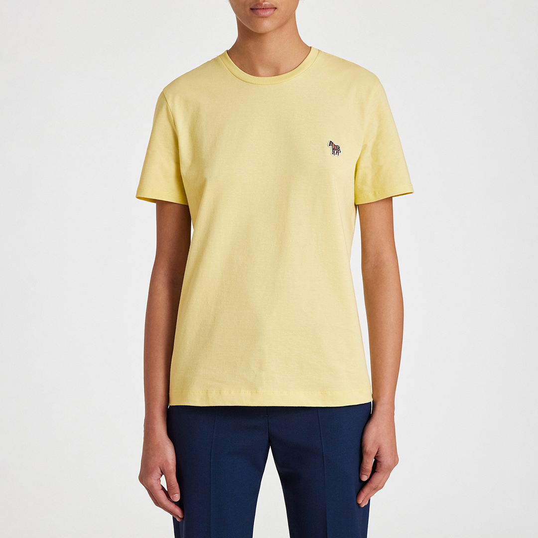 PAUL SMITH Women's  Yellow Embroidered Zebra T-Shirt in Size XS, BrandAlley