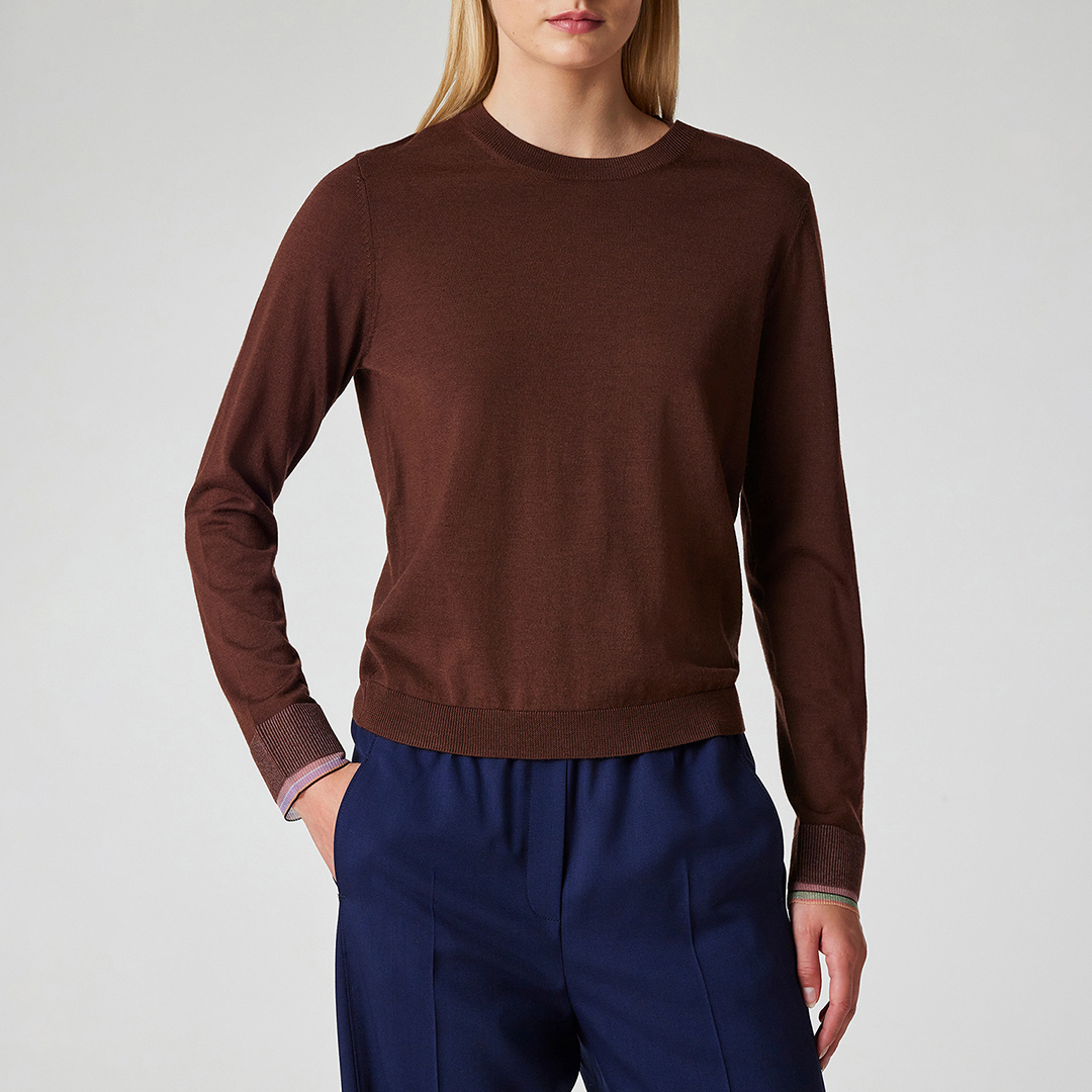 PAUL SMITH Women's  Brown Knitted Jumper in Size M, BrandAlley