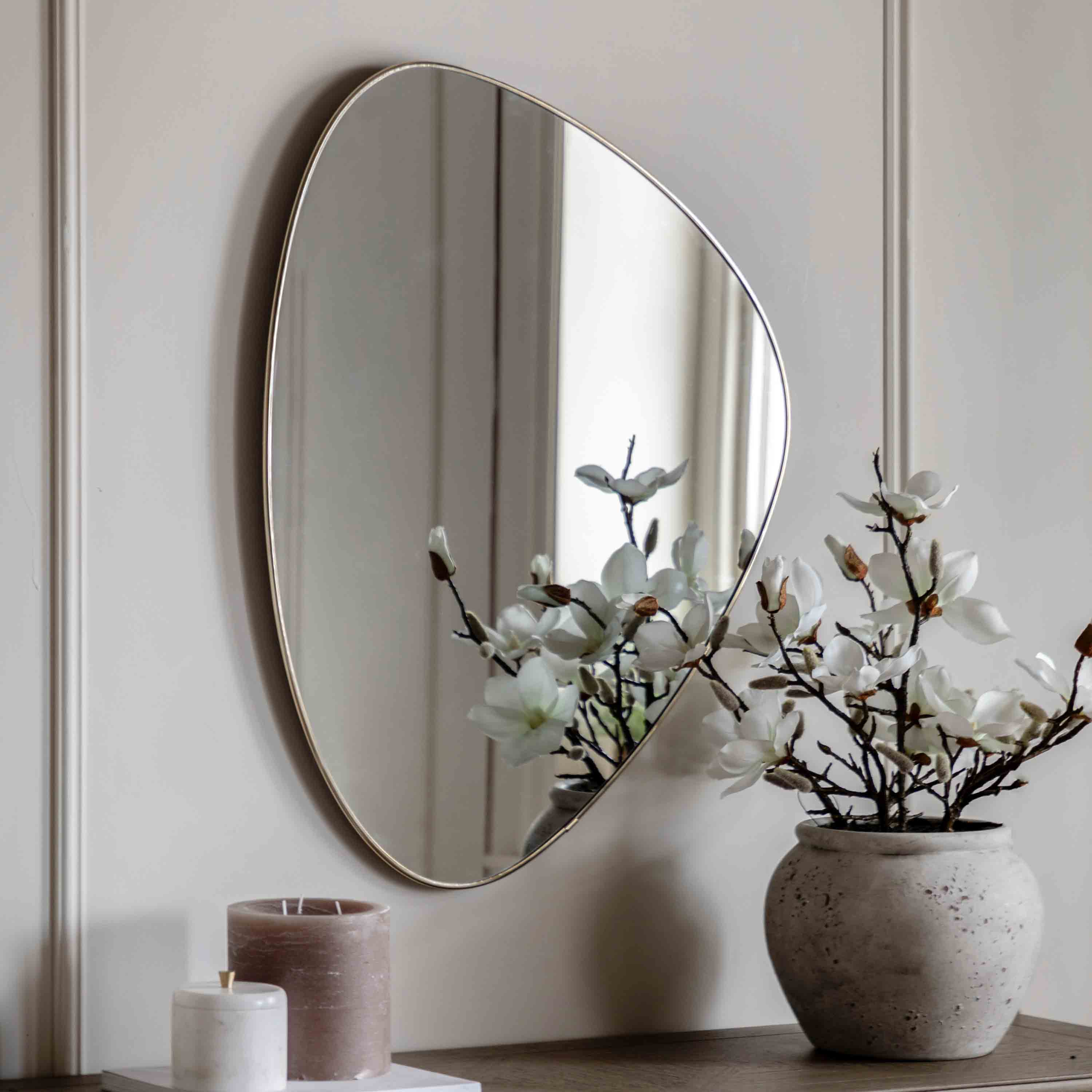 Gallery Living   Hyaline Pebble Mirror - H:80 x W:60cm in Size +44, BrandAlley